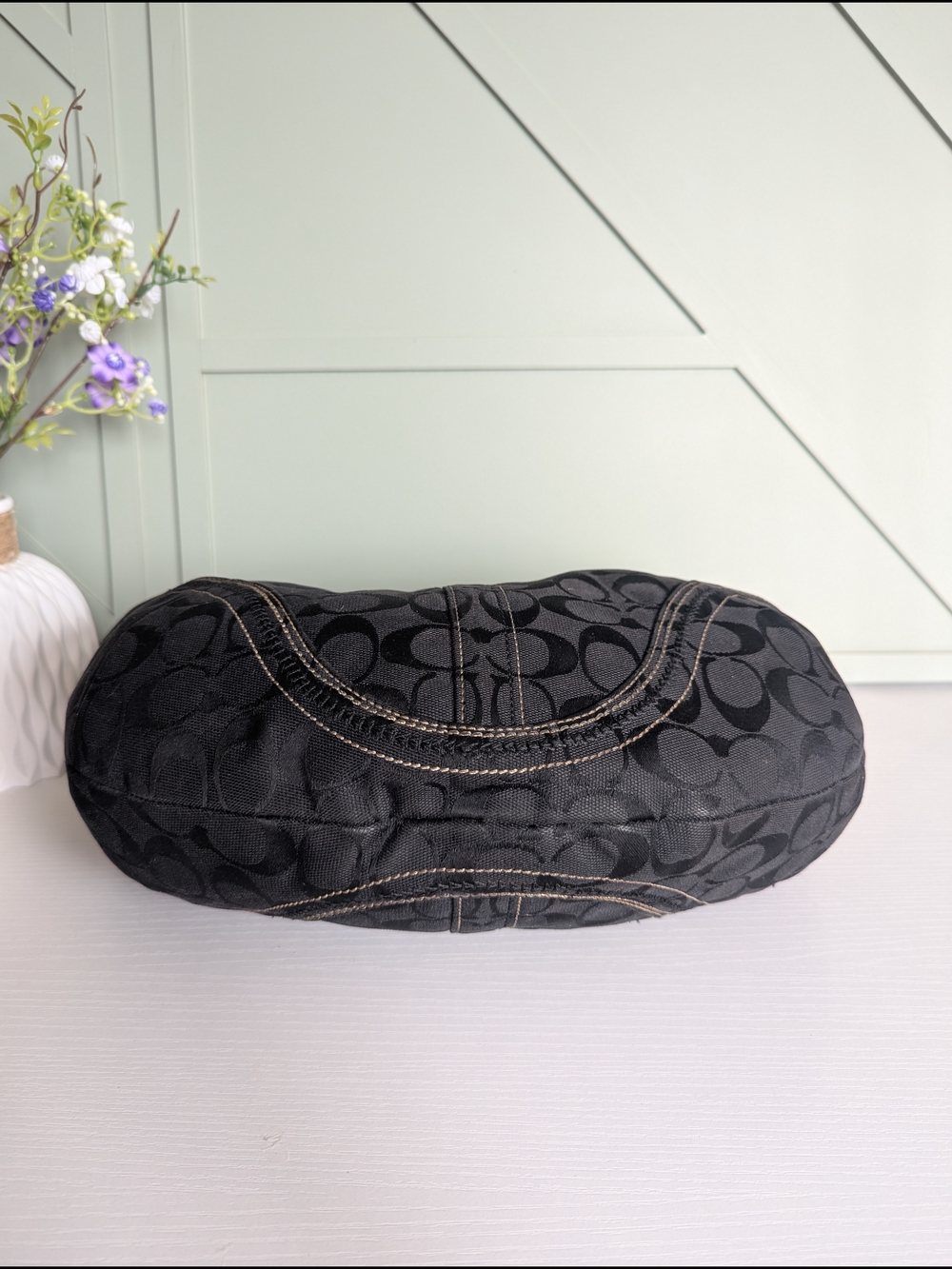 Vintage Coach Soho Signature Jacquard Hobo Bag - Picture 7 of 10